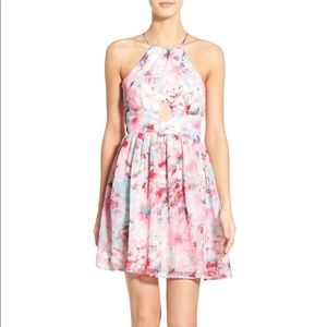 NWT Trixxi Pink and Blue Dress